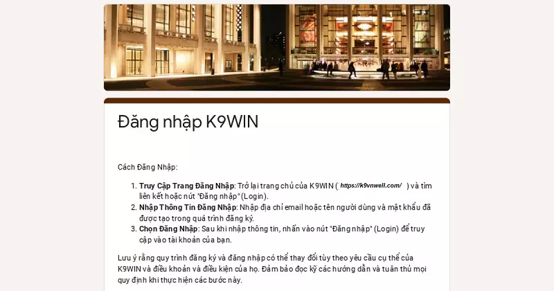 Chú ý khi đăng nhập